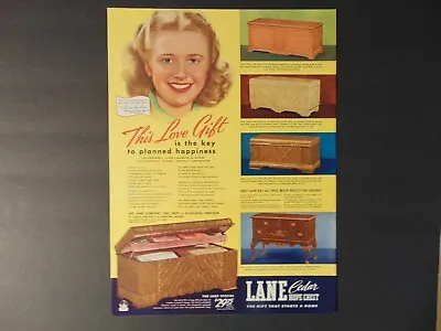 $8.76 • Buy 1939 LANE CEDAR HOPE CHEST Vintage Art Print Ad