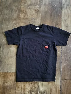 Uniqlo X Kaws X Sesame Street Elmo T Shirt Adult XS Black Pocket • $12