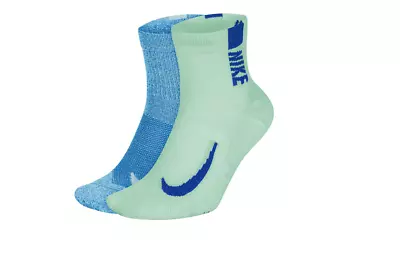 NWT Nike Multiplier ANKLE SOCKS Men's SZ 8-12 ( 2 Pairs) SX7556 • $26.99