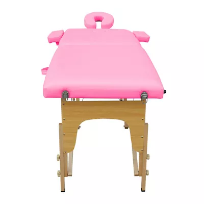 84''L 2-Folding Massage Bed Spa Bed Foldable Salon Bed Portable Beauty Rose • $67.89