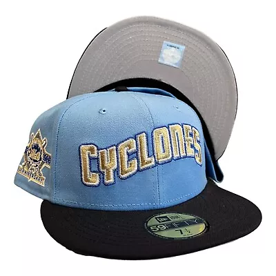 New Era Brooklyn Cyclones Mets Pack 59FIFTY Fitted Hat Cap 25 Year Patch 7 3/4 • $39.94