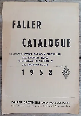 Faller Catalogue 1958 English Translation VERY RARE ITEM Model Railways • £44.50