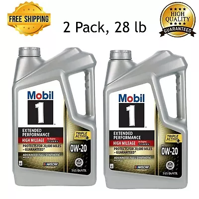 Mobil 1 Extended Performance High Mileage Full Synthetic Motor Oil 0W-20 5 Quar • $44.98