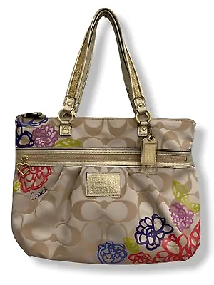 Coach Poppy Daisy Signature Applique Glam Tote Bag F20794  • $64.95