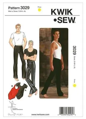 Kwik Sew Sewing Pattern 3029 Mens Dance Wear Close Fitting Size S-XL Uncut • £9.49