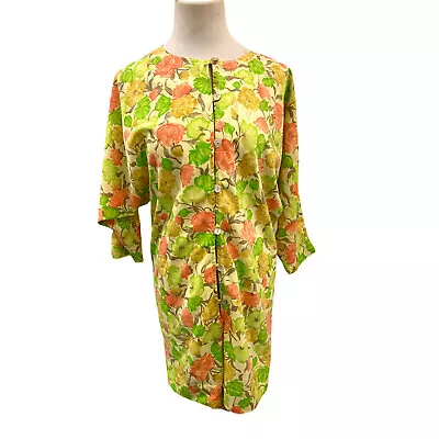 1960's Vintage John Of California Bright Retro Floral Print Playsuit Romper • $38.99