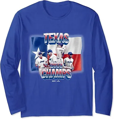 Texas Baseball 2023 World Champions MLB. Players_ Inc_ Long Sleeve T-Shirt Royal • $27.66