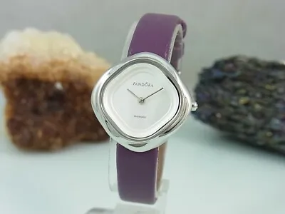PANDORA Women's Watch Ø Approx. 35 MM Wrist Purple Steel Sapphire Black Diamond • $341.81