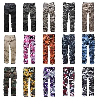 Mens Military Army BDU Pants Multi-Pocket Camouflage Casual Cargo Pants Trousers • $28.95