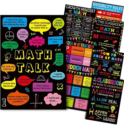 Math Posters For Classroom Decorations - Elementary Middle High School • $22.17