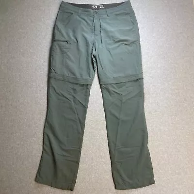 Mountain Hardwear Pants Mens 33x32 Green Cargo Convertible Hiking Nylon (34x31) • $24.88