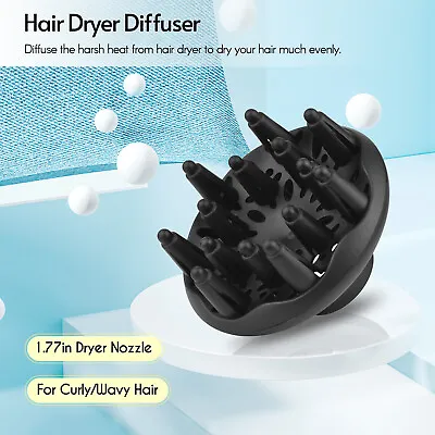 $13 • Buy Universal Hair Dryer Diffuser For Curly Wavy Hair Blow Dryer Attachment For B9X9