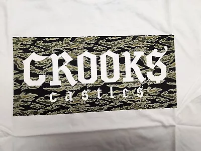 Crooks & Castles Mens White Graphic Print T-Shirt New NWT FREE SHIP • $15.99