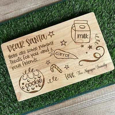 Double Sided Personalised Engraved Easter And Santa Wooden Treat Board • $45