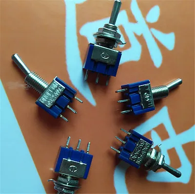 $1.89 • Buy 5Pcs ON-OFF-ON 3Pin 3Position Mini Ratching Toggle Switch AC 125V/6A 、-rx