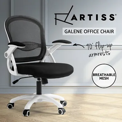 Artiss Mesh Office Chair Computer Gaming Desk Chairs Work Study Mid Back Black • $89.95
