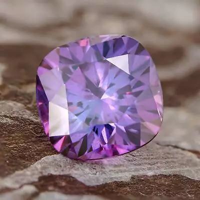 Cushion Cut Loose Purple Moissanite Certified Vvs1 Gra Imperial Purple • $37.99