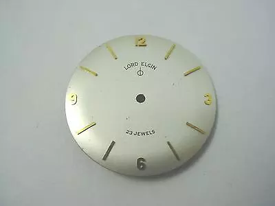 23 Jewels Lord Elgin Pearl 28.31mm Vintage Watch Dial Gold Numeral & Stick Mrkrs • $49