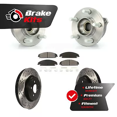 Front Hub Bearing Drilled Slot Brake Rotor & Pad Kit For 2007-2020 Dodge Charger • $249.86