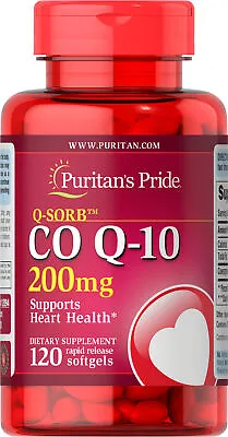 Puritan's Pride Q-SORB Co Q-10 200 Mg - 120 Rapid Release Softgels • $21.99