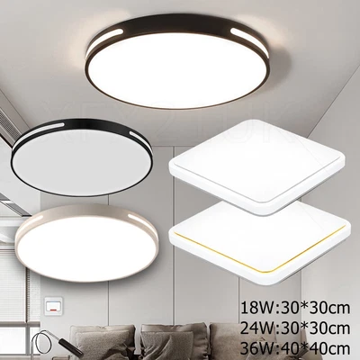 £15.98 • Buy LED Ceiling Light Panel Down Lights Round/Square Bathroom Kitchen Bedroom Lamp