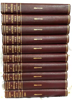 Vtg The Book Of Knowledge Encyclopedia Set Vol 1-20 (10 Books) W/Index 1956 NICE • $79.95