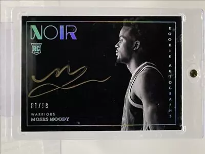 Moses Moody 2021-22 Panini Noir Rookie Gold Ink Autograph Rc Auto /99 Q1895 • $8.50