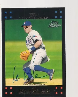 Ian Kinsler Rookie Reprint Auto 2011 Topps Lineage Baseball • $9.95