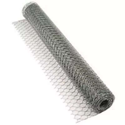 Galvanised Wire Netting Chicken Rabbit Garden Diy Mesh Fencing Farm Roll • £7.89