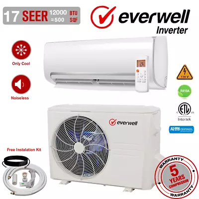 12000 BTU Air Conditioner Mini Split 16 SEER2 INVERTER Ductless Only Cold. 110v • $440