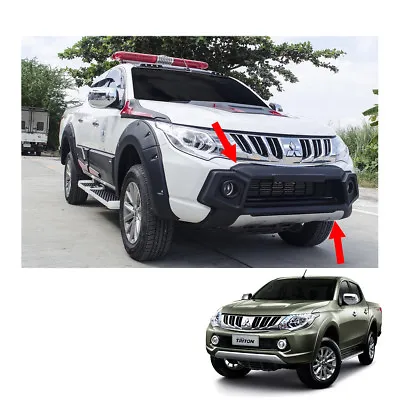 2015 2016 17 Front Bumper Guard Cover Matte Black 1 Pc On Mitsubishi L200 Triton • $411.20