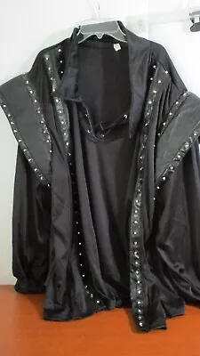 Amscan STEAMPUNK Black SHIRT / ROBE Halloween Costume Adult Plus • $22.50