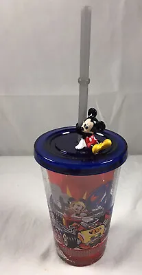 Original Disney Mickey Mouse In Race Car Tumbler W/ Straw Acrylic Cup 8oz Kids • $16.99