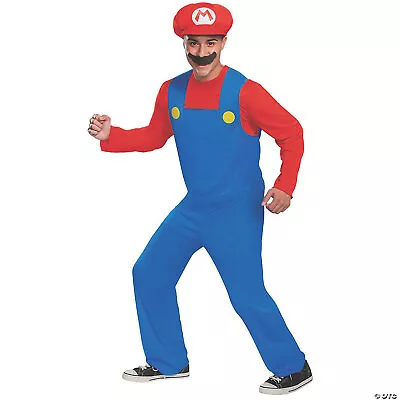 Official Nintendo Mario Costume XL Red Adult W/ Hat & Mustache - Free Shipping! • $182.94