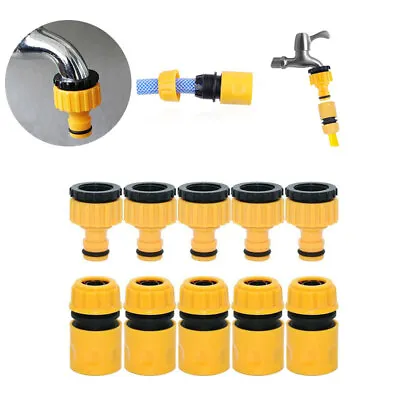 10pcs Set Garden Car Water Hose Pipe Tap Adapter Connector&Fitting Hosepipe Hot • £6.80