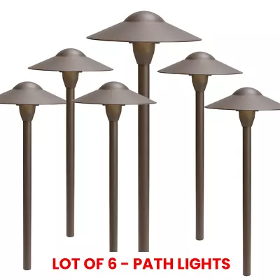 Kichler 12V Dome Path Light T5  Landscape Light In Bronze [LOT OF 6 ] • $360