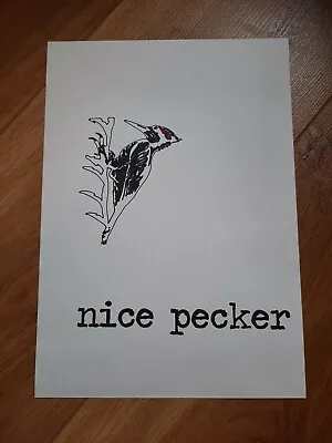 £6 • Buy Nice Pecker Bird Poster Handmade Gift Wall Art Typography Print A4 Print Poster 