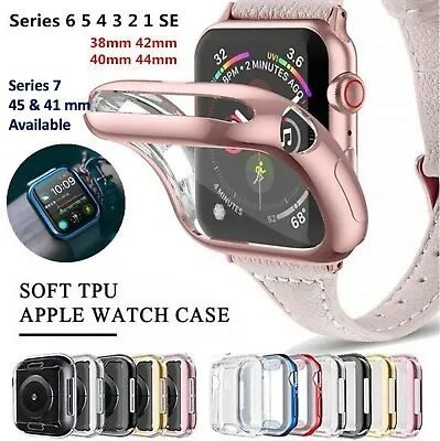 $5.95 • Buy For Apple Watch Full Cover Series SE 8 7 6 5 4 3 Case, 45 41 44 42 40 38 Mm