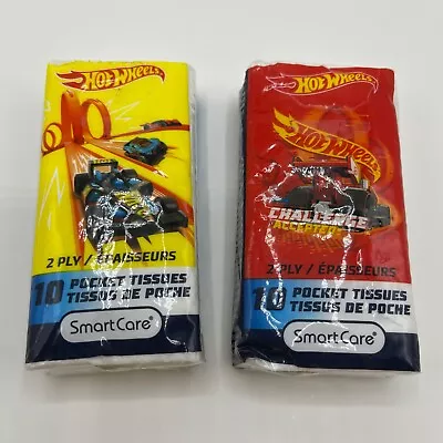 2019 Hot Wheels SmartCare 10 Pocket Tissues Lot Of 2 • $8.97