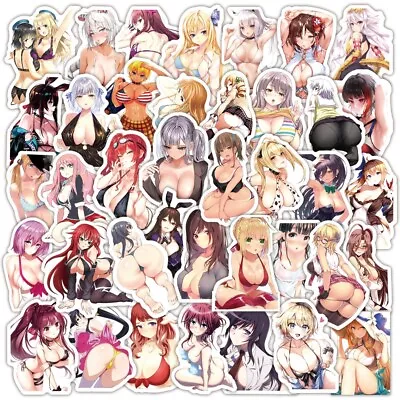 £4.99 • Buy 50pcs Sexy Anime Decal Hentai Waifu Girl Ahegao Vinyl Stickers UK Kawaii Japan