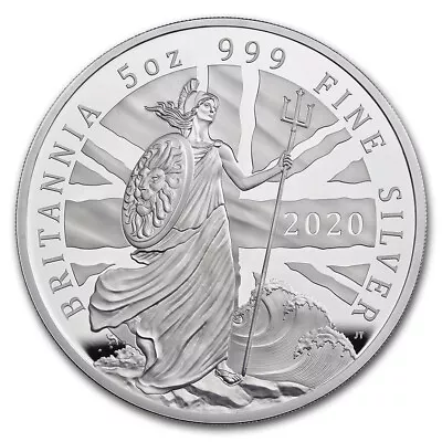 2020 Great Britain 5oz Silver Britannia RARE **LOW MINTAGE 305 • $850