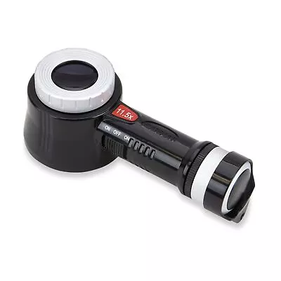 Loupe Magnifier With Reticle LED UV Light 11.5x Magnifying Eyeglass Carson CP-45 • £39.99