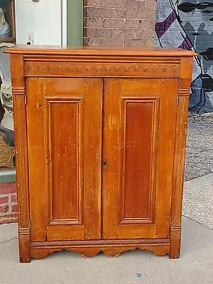 Antique American Primitive Country Cupboard Pia Safe Pantry Cabinet • $899.99