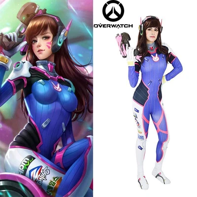 $33.65 • Buy Overwatch D.Va Vivid Cosplay Costume Jumpsuit Outfits Halloween Role Play