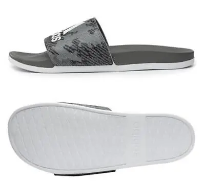 $77.56 • Buy 2 X Adidas Mens Grey/White Adilette Comfort Sandals Slides