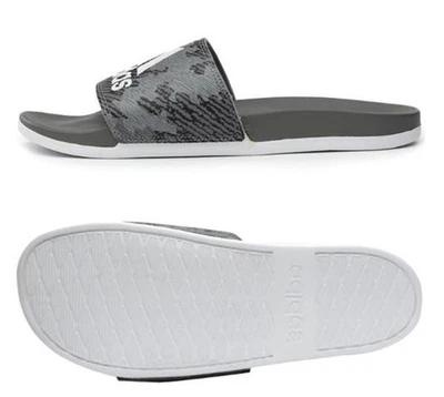 2 X Adidas Mens Grey/White Adilette Comfort Sandals Slides • $80.96