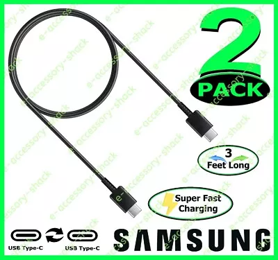 2 PACK USB-C To USB-C Fast Charge Cable Charging Cord Type Charger Samsung OEM • $7.92