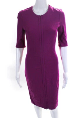 $48.01 • Buy Diane Von Furstenberg Women's Round Neck Half Sleeve Pencil Dress Pink Size 4