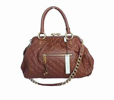 Marc Jacobs Stam Handbag Brown Satchel Gold Hardware Chains Cecilia NWT $1350 • $997