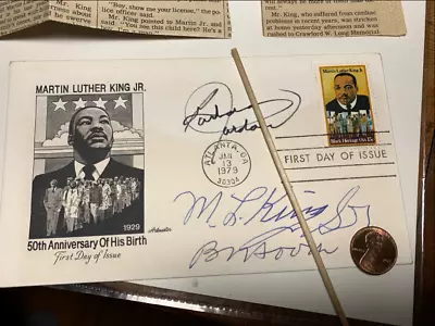 Martin Luther King Sr Signed First Day Cover 1979 Barbara Jorden  Benjamin Hook • $179.99